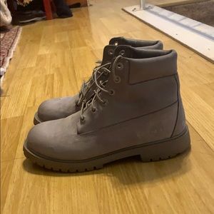 Gray timberland winter boots